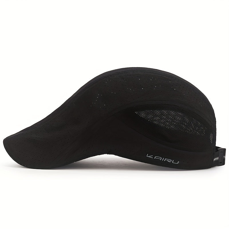 1pc Summer Lightweight Mesh Breathable Beret Cap, Newsboy Cap For Outdoor Running Sports