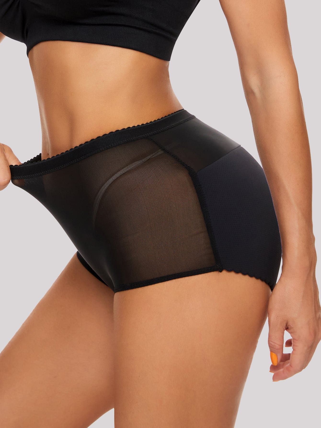 Contrast Mesh Shapewear Panty