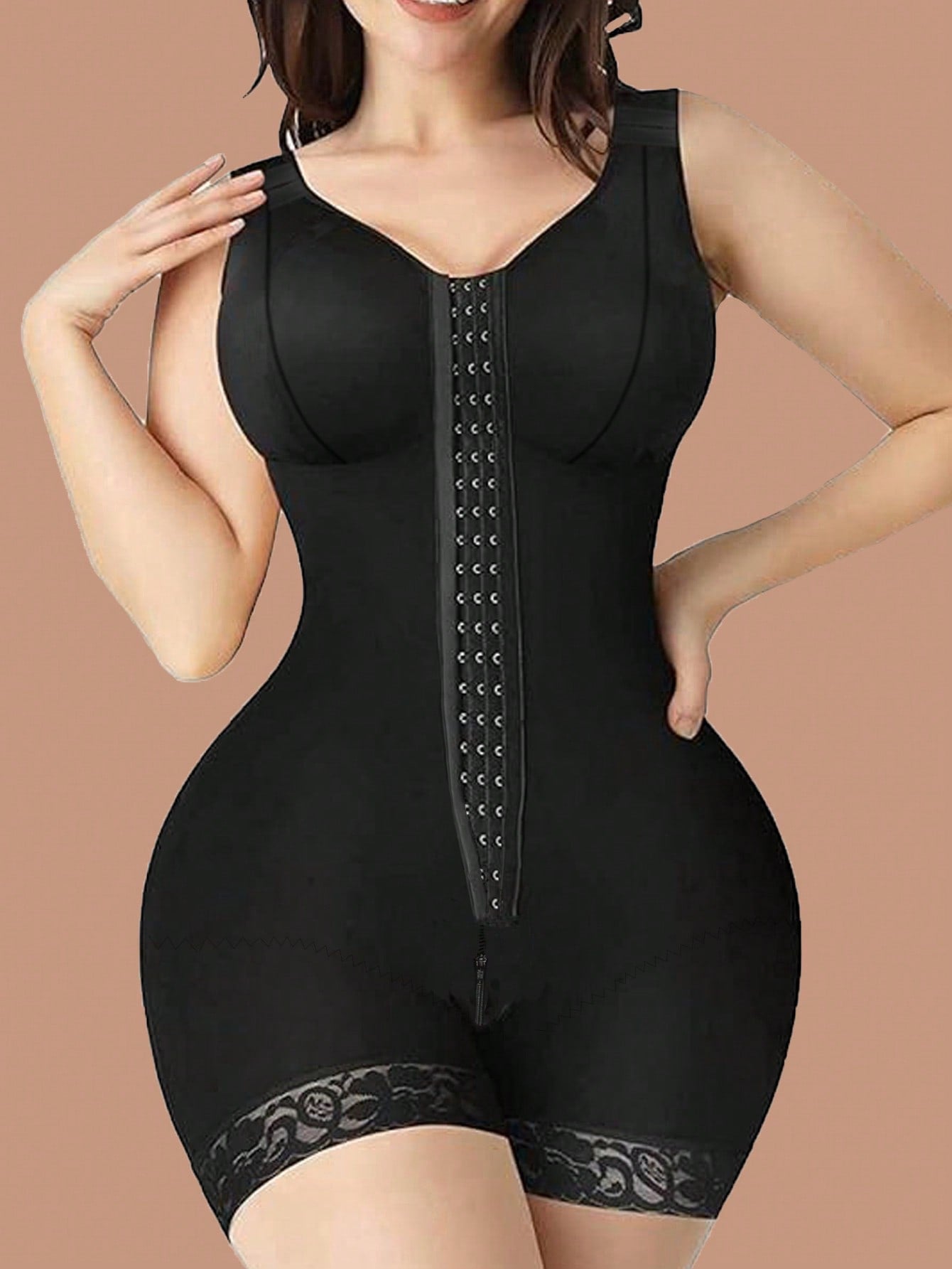 1pc High Compression Shapewear For Women Fajas Colombianas Tummy Control Bodysuit Full Body Shaper 3 Hooks Waist Trainer Butt Lifter