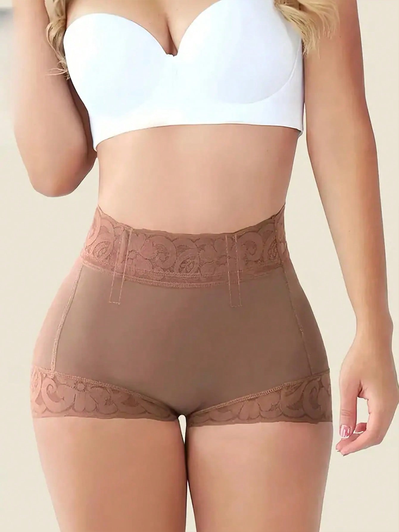1pc Women's Body Shaping Slimming Leggings With Non-Slip Silicone Grip, Suitable For Daily Wear