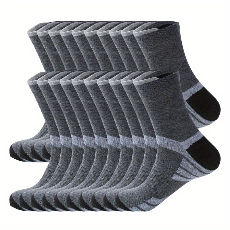 20 Pairs of Men'S Long Socks for Autumn And Winter, Knee-High Sports Socks.
