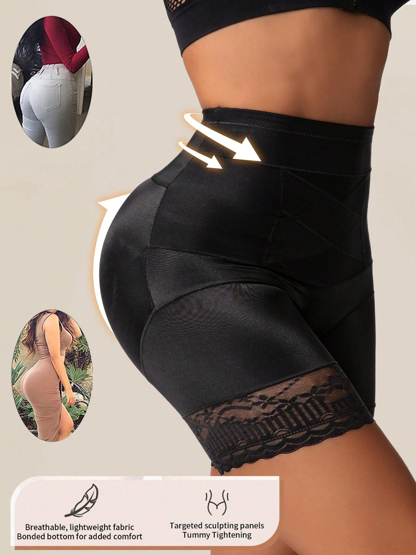 1Pc Seamless High Waist Shaping Panties Women's Slimming Tummy Control Waist Trainer Body Shaper Shapewear Panty Women's Underwear Sheath Flat Belly Woman Lingerie Butt Lifter