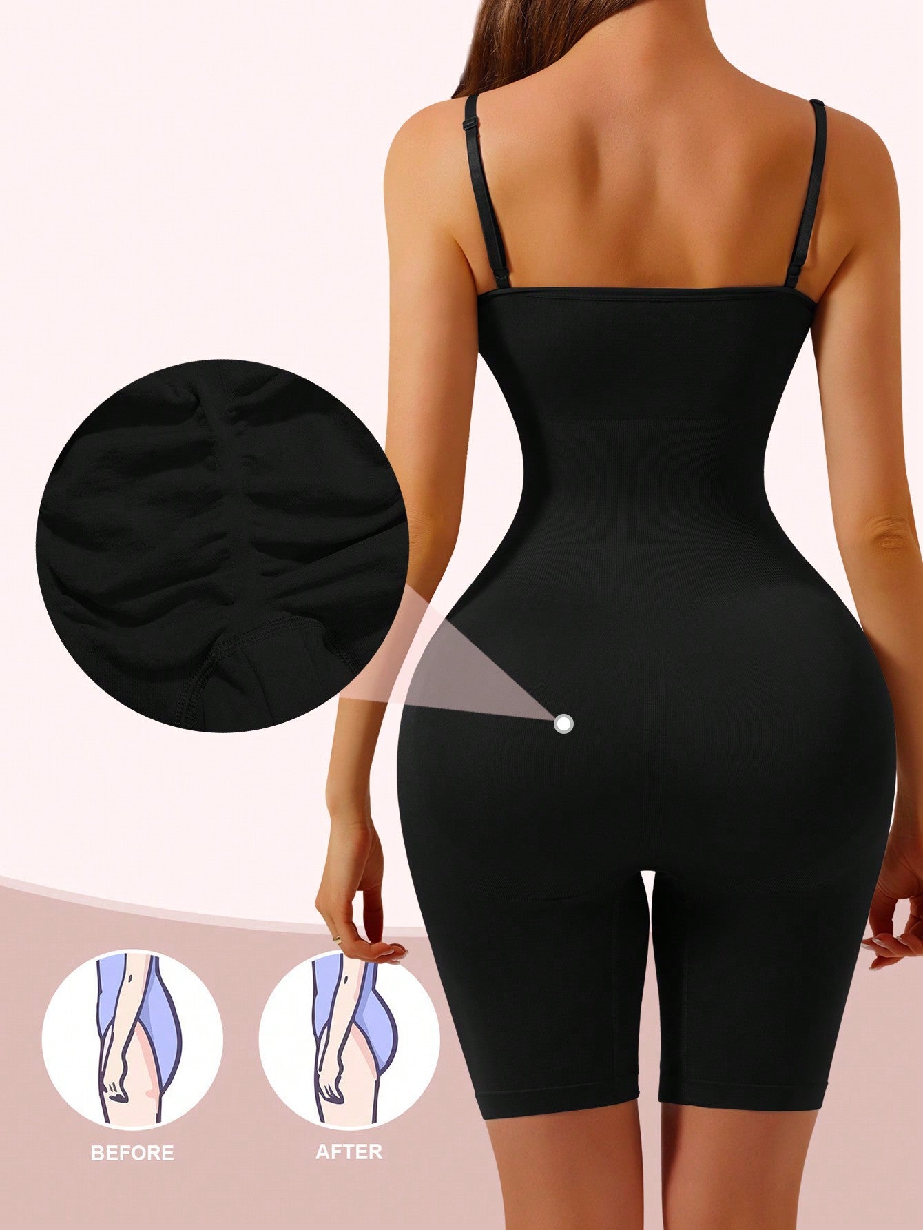 1pc Camel Color Fitted One-Piece Yoga Jumpsuit For Women