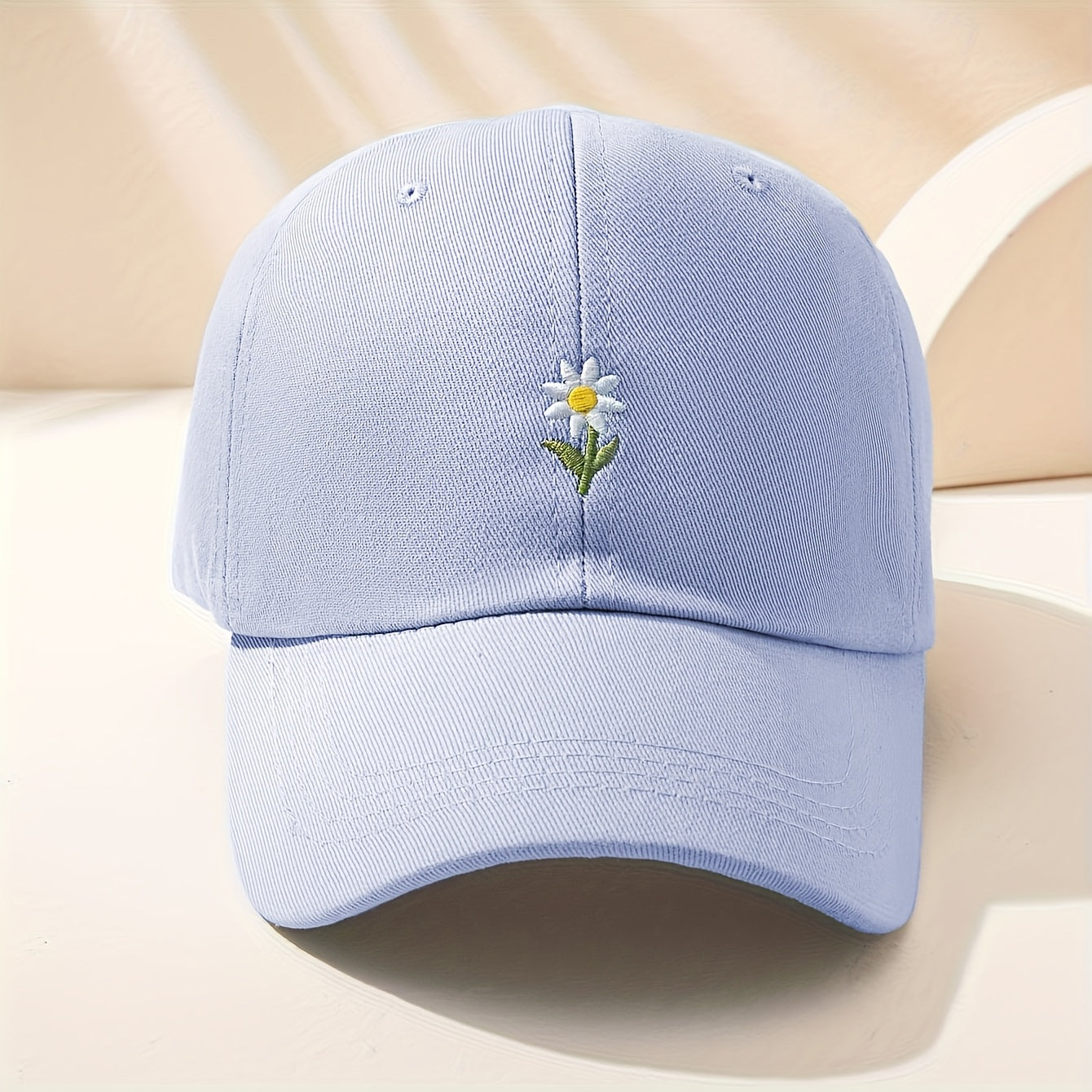 1pc/2pcs Embroidered Floral Soft Top Baseball Cap Unisex Breathable Adjustable Golf Hat for Women, Summer Fashion Curved Brim Y2K Couple Style