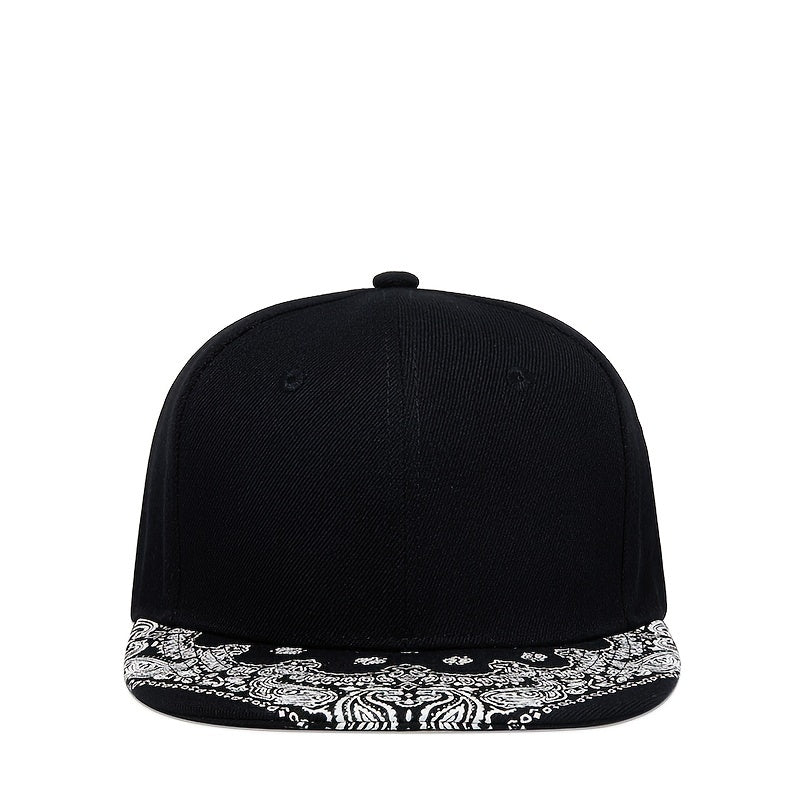 1pc Men's Versatile Solid Color Flat Brim Hat, Ideal Choice For Gifts