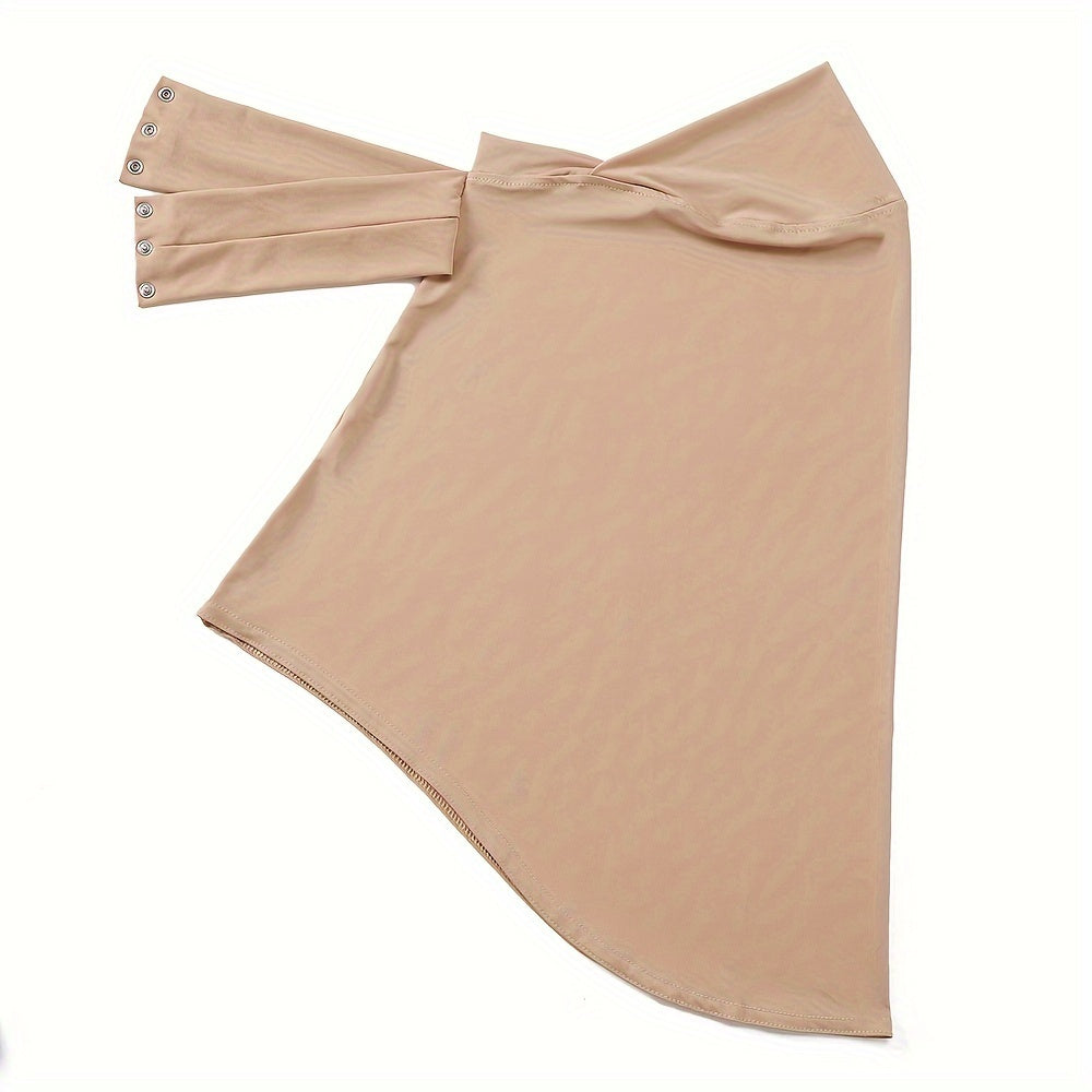 1pc Women's Quick-Dry Sweat Cloth Sports Convenient Headscarf with Tie and Button SPORTS HIJABS