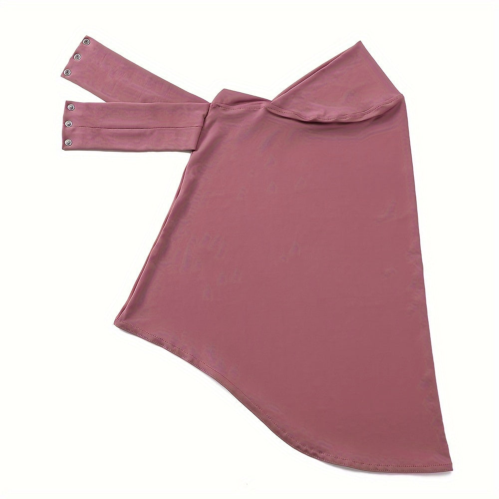 1pc Women's Quick-Dry Sweat Cloth Sports Convenient Headscarf with Tie and Button SPORTS HIJABS