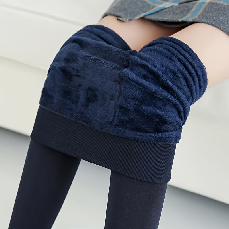 1pc Women'S Winter Thermal Warm Thick Pantyhose - Stretchy, Slim-Fit Leggings with Elastic Waistband, 6 Colors (Black, Burgundy, Dark Blue, Olive, Navy, Brown) - Perfect for Cold Weather Comfort & Style, Warm Leggings