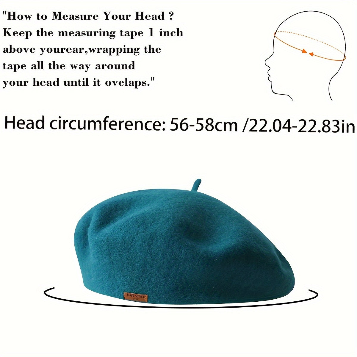 1pc Y2K Fashion 100% Pure Wool Beret for Women, Candy-Colored Artist Cap with Leather Badge and Satin Lining, Lightweight Knitted Non-Stretch, Hand Wash/Dry Clean, Versatile for Autumn and Winter