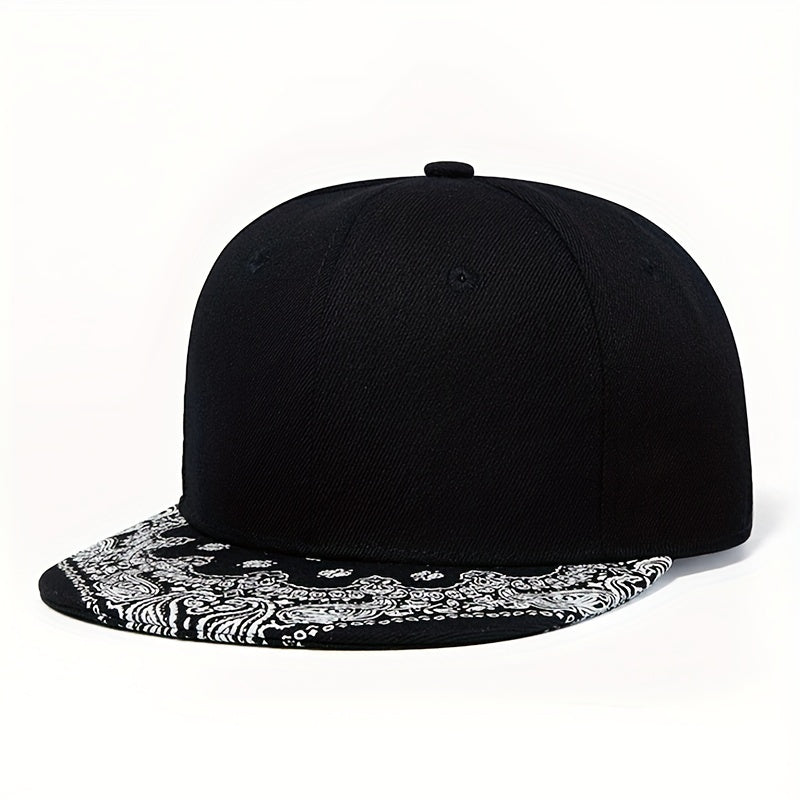 1pc Men's Versatile Solid Color Flat Brim Hat, Ideal Choice For Gifts
