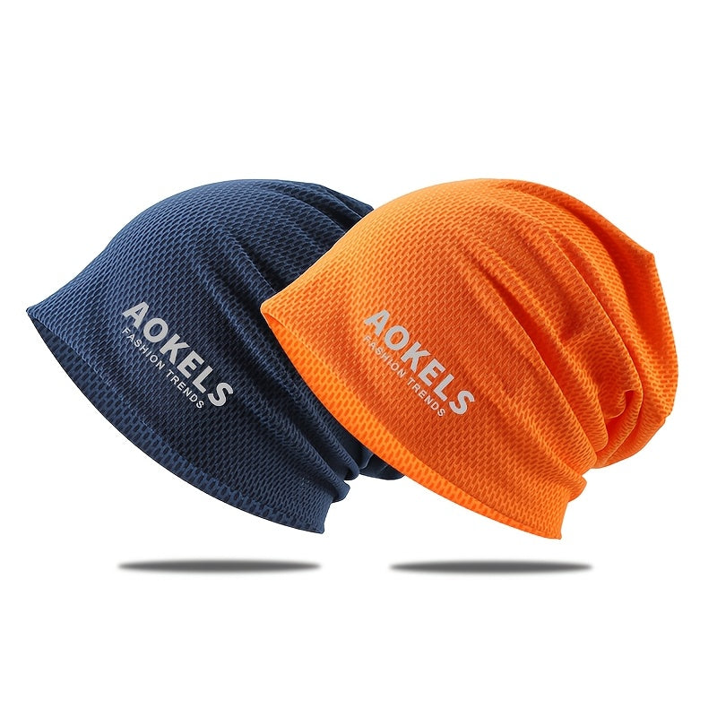 1pc Men's Soft, Skin-friendly, Breathable, Quick-drying Letter Riding Hat, Thin Outdoor Running Cap, Suitable for Daily Wear, Pile Hat