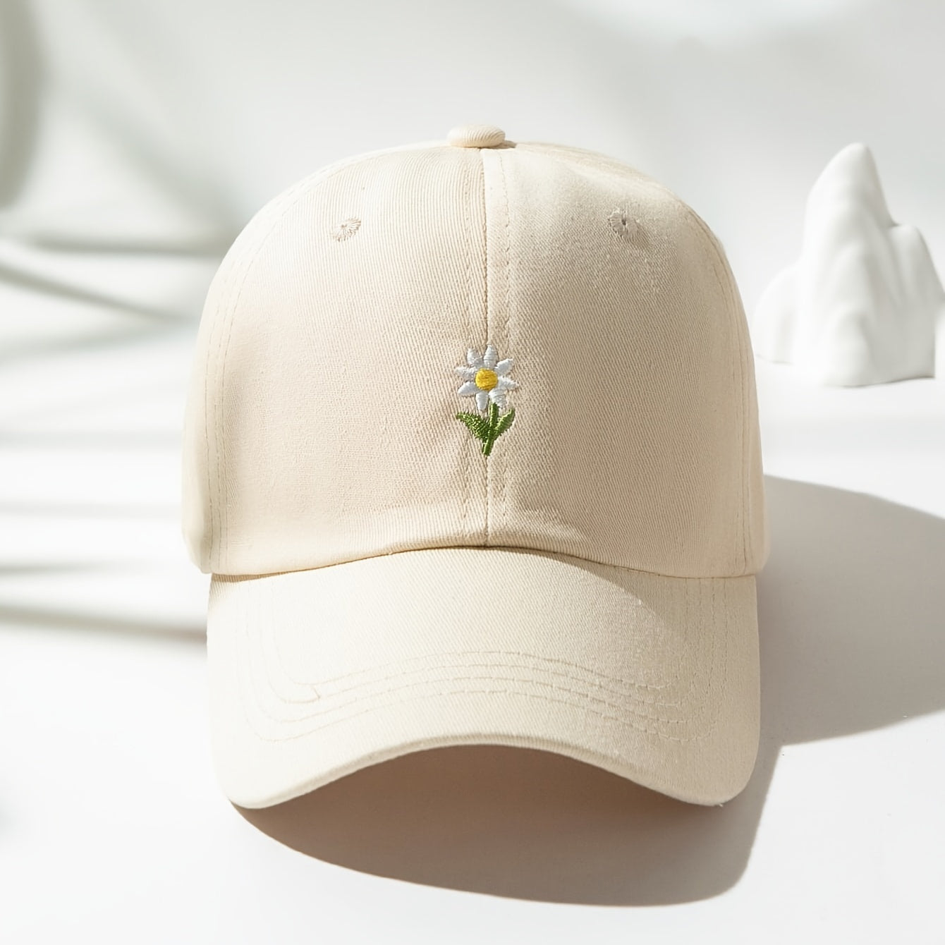 1pc/2pcs Embroidered Floral Soft Top Baseball Cap Unisex Breathable Adjustable Golf Hat for Women, Summer Fashion Curved Brim Y2K Couple Style
