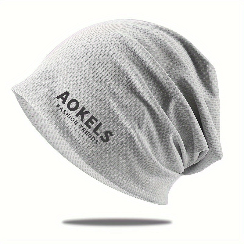1pc Men's Soft, Skin-friendly, Breathable, Quick-drying Letter Riding Hat, Thin Outdoor Running Cap, Suitable for Daily Wear, Pile Hat