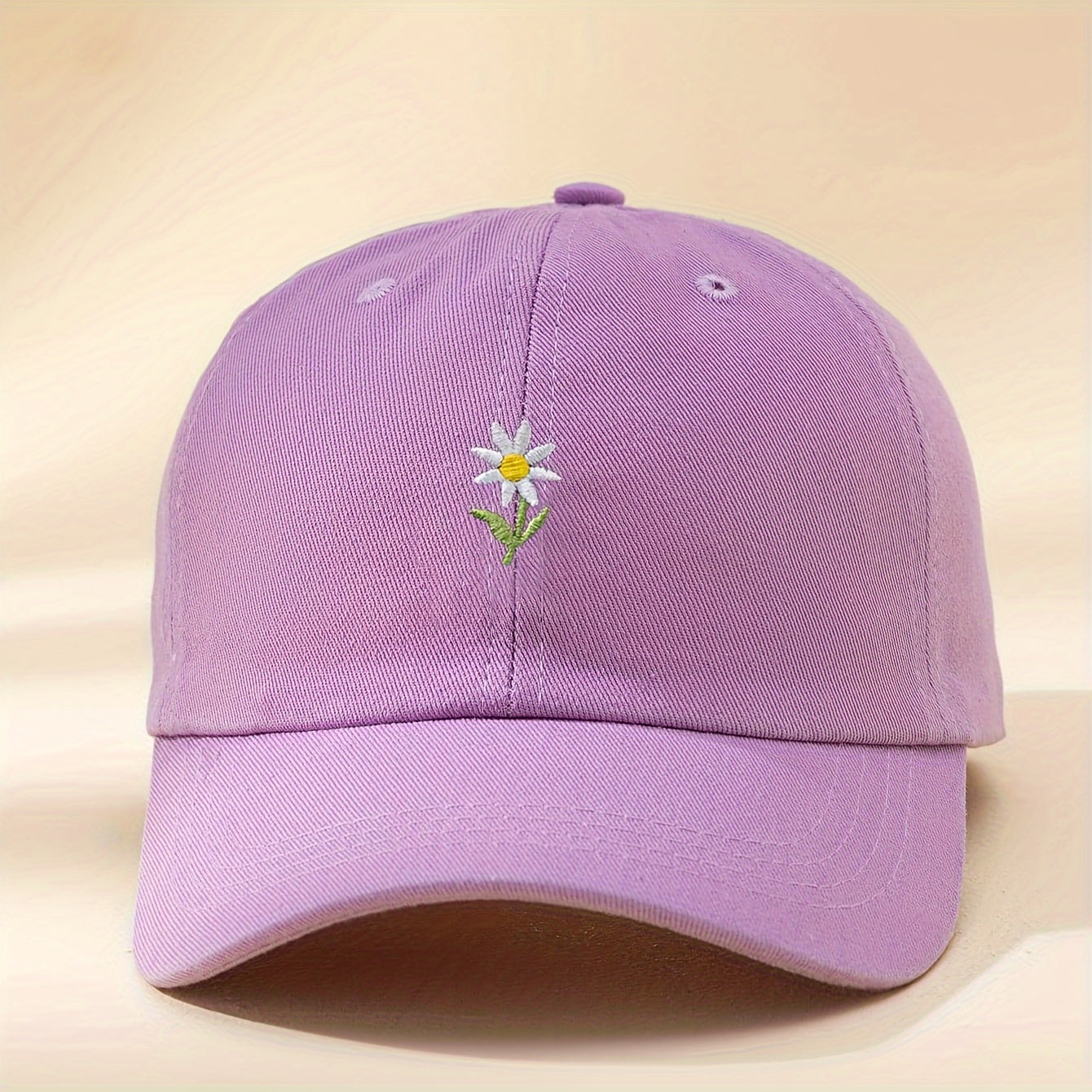 1pc/2pcs Embroidered Floral Soft Top Baseball Cap Unisex Breathable Adjustable Golf Hat for Women, Summer Fashion Curved Brim Y2K Couple Style