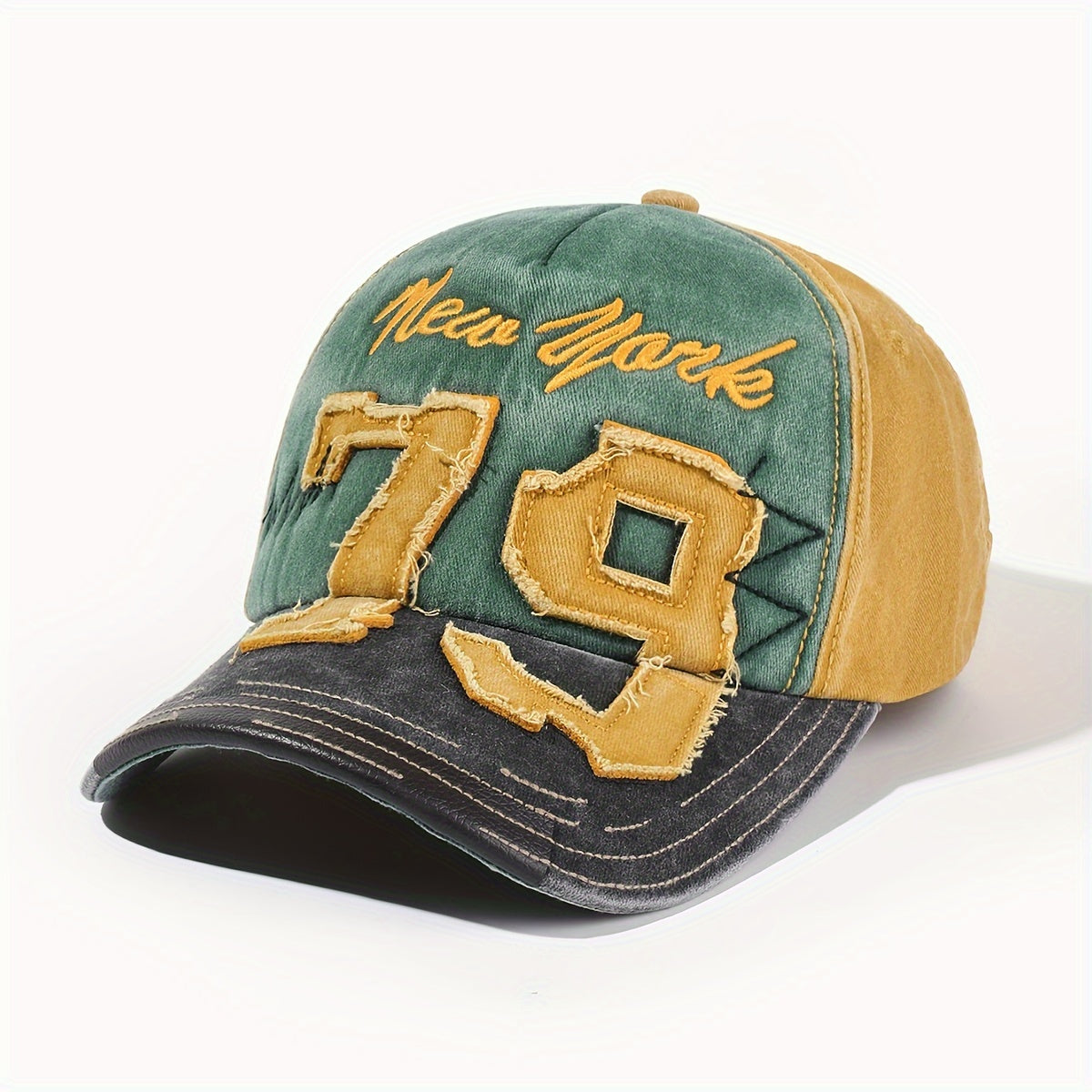 1pc Women'S 79 New York Baseball Cap - Adjustable Snapback, Breathable & Durable Fabric, Embroidered "79" Design, Perfect for Outdoor Activities, Casual Headwear | Sporty Baseball Cap | Adjustable Cap