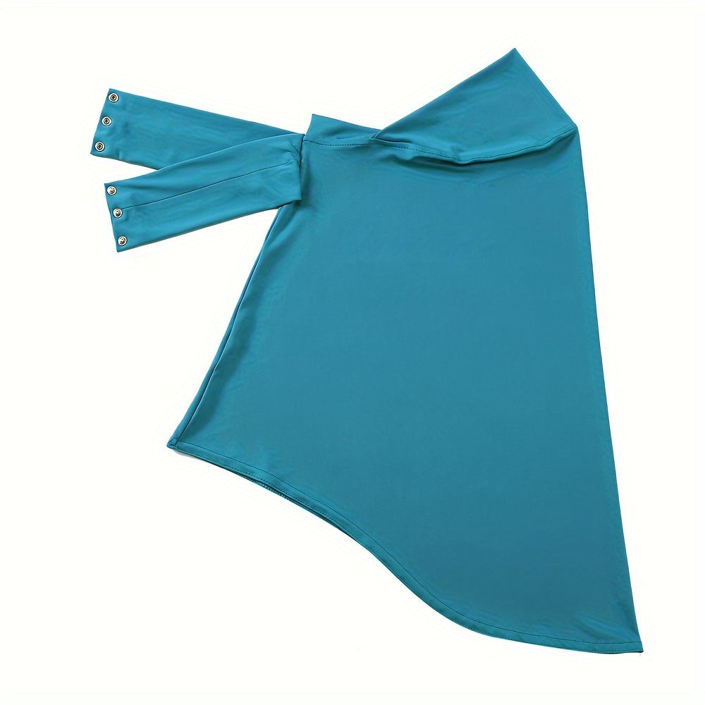 1pc Women's Quick-Dry Sweat Cloth Sports Convenient Headscarf with Tie and Button SPORTS HIJABS