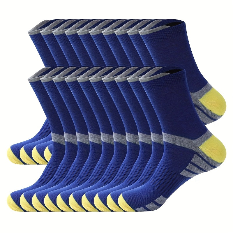 20 Pairs of Men'S Long Socks for Autumn And Winter, Knee-High Sports Socks.