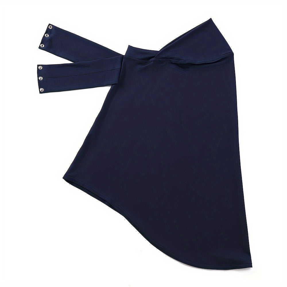 1pc Women's Quick-Dry Sweat Cloth Sports Convenient Headscarf with Tie and Button SPORTS HIJABS