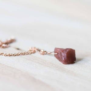 Raw Brown Moonstone Pendant on Sterling Silver or Rose Gold Filled Chain, Raw Gemstone Necklace, Rough Coffee Chocolate Moonstone Jewelry