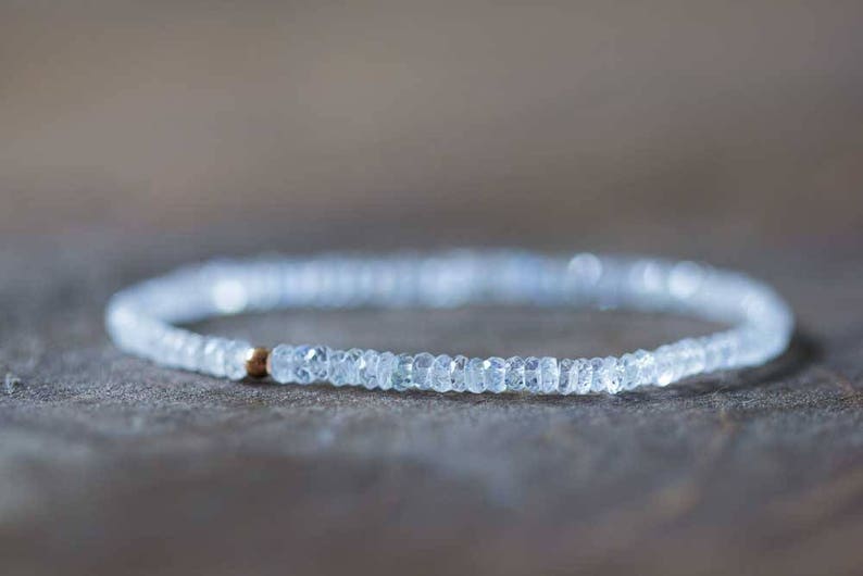 Dainty Rainbow Moonstone Stretch Bracelet, Beaded Moonstone Jewelry, Elastic Stacking Bracelet, June Birthstone Jewelry
