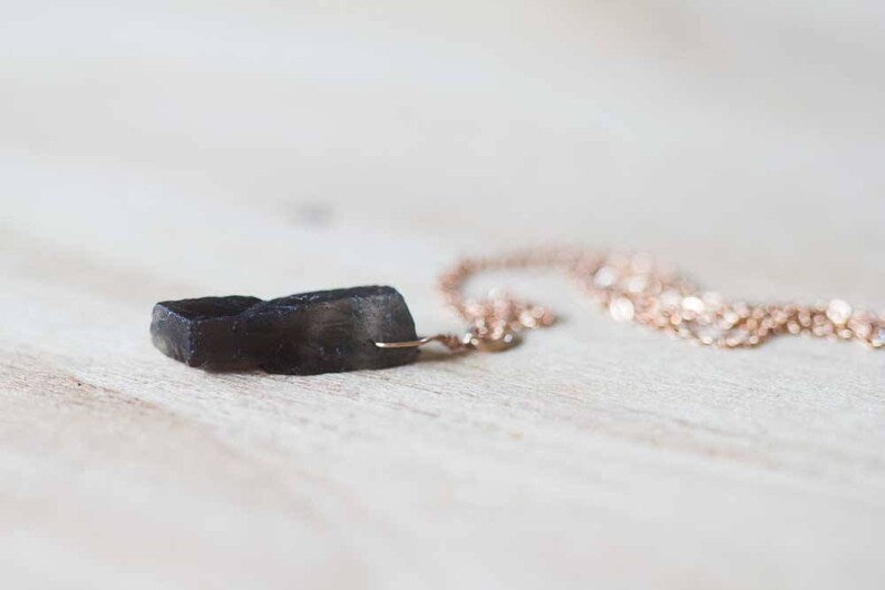 Raw Gray Moonstone Pendant on Sterling Silver or Rose Gold Filled Chain, Raw Gemstone Necklace, Rough Gray Moonstone Jewelry