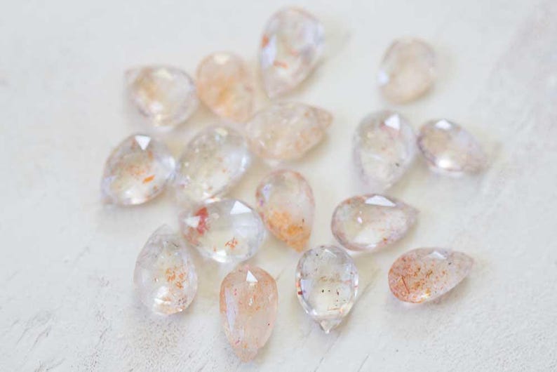 Tiny Sunstone Pendant on Sterling Silver, Oxidized Sterling or Rose Gold Filled Chain, Delicate Chain Necklace, Orange Gemstone