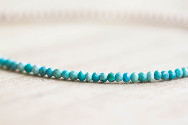 Dainty Turquoise Bracelet, Sterling Silver or Rose Gold Filled, Delicate Arizona Mined Stacking Jewelry, Single or Set