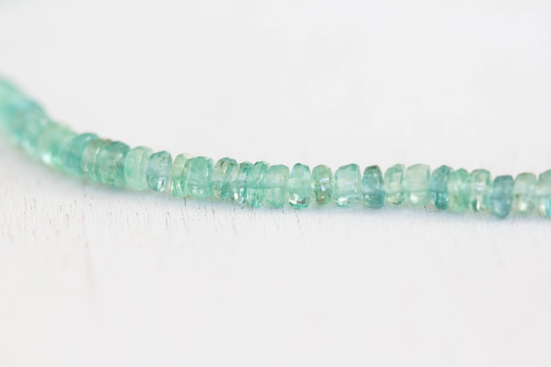 Dainty Zambian Emerald Stretch Bracelet, Faceted Genuine Beaded May Gemstone Jewelry