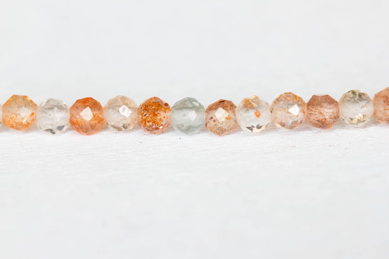 Dainty Sunstone Stretch Bracelet, Double or Triple Wrap Stretch Bracelet