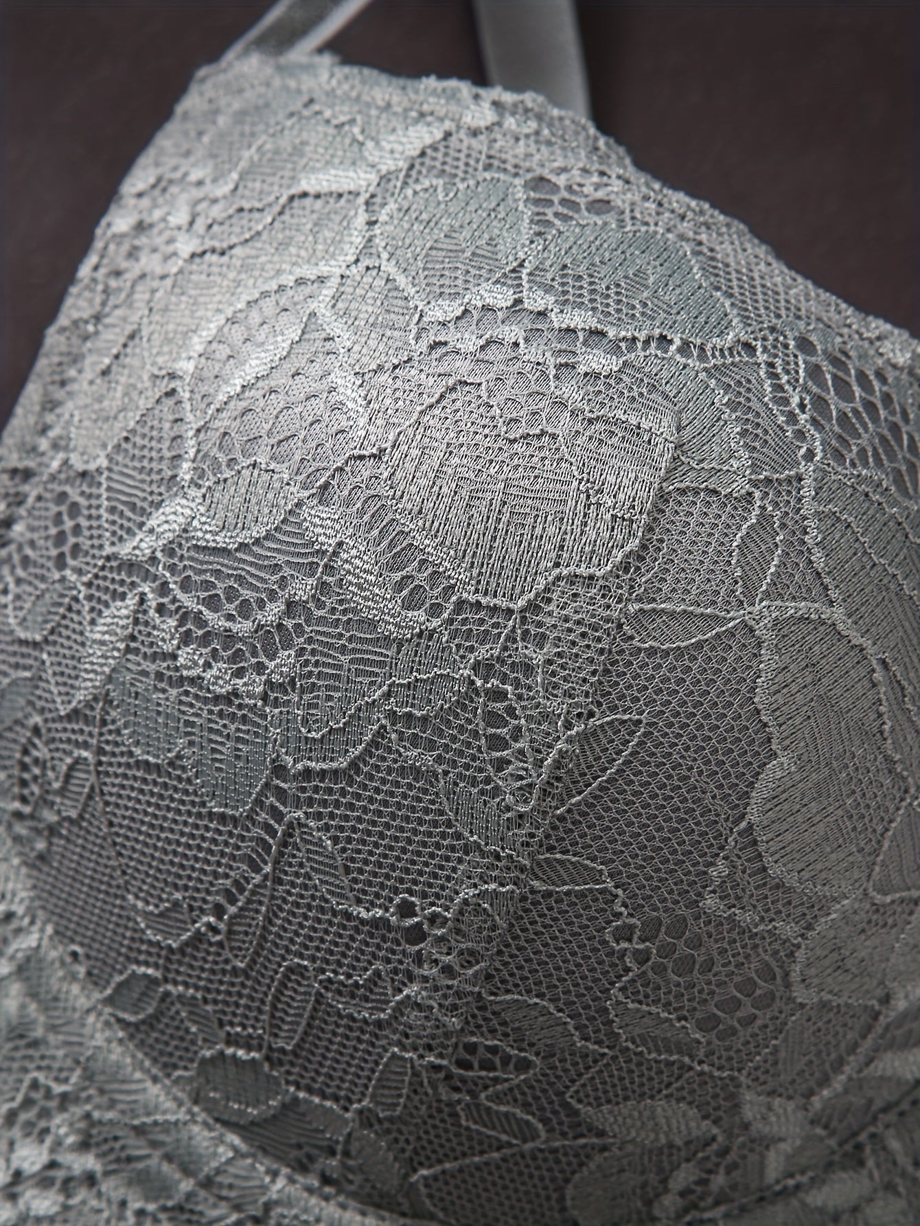 [Elegant Lace Push-Up Bras] 3pcs Elegant Lace Push-Up Bras for Women | Underwire Support, Comfortable & Breathable, Full Coverage T-Shirt Bras in Black, White, & Gray, Non-Removable Pads, Hand Washable, Polyamide Blend