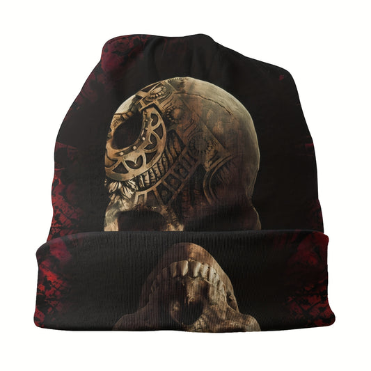 1pc Gothic Skull Bonnet Hats Men' Thin Windproof Skullies Beanies Hat For Autumn Spring, Ideal choice for Gifts