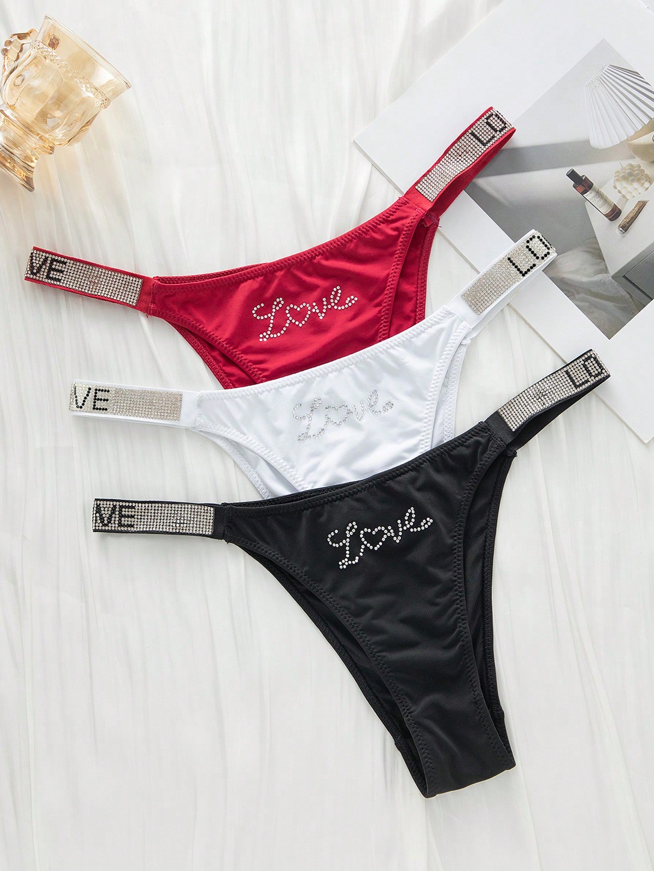 Snug Zone 3pcs Letter Graphic Tape Panty, Rave