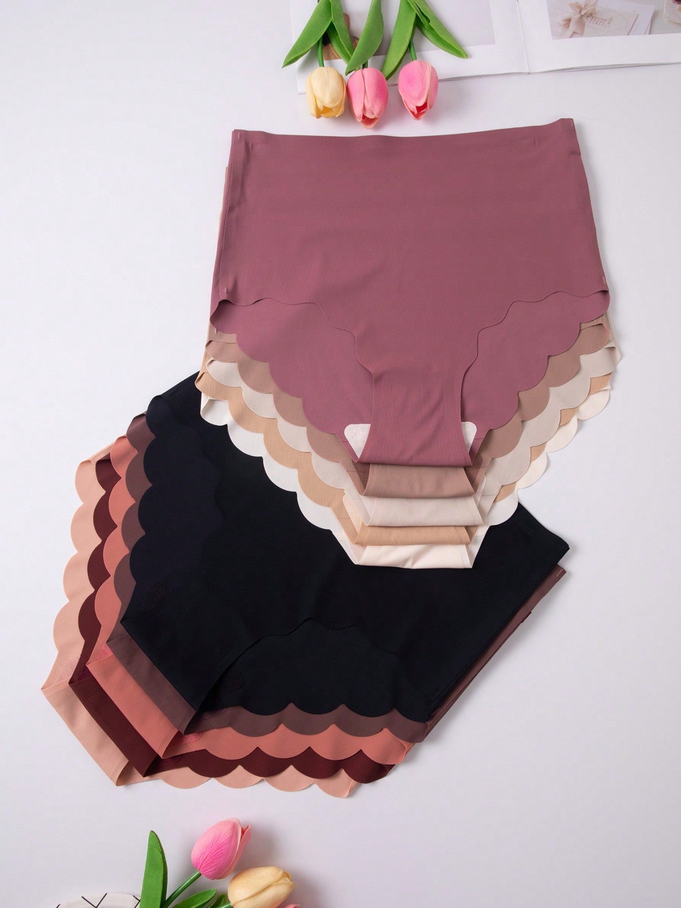 10pcs/Pack Women's Multicolored Casual Seamless Triangular Panties