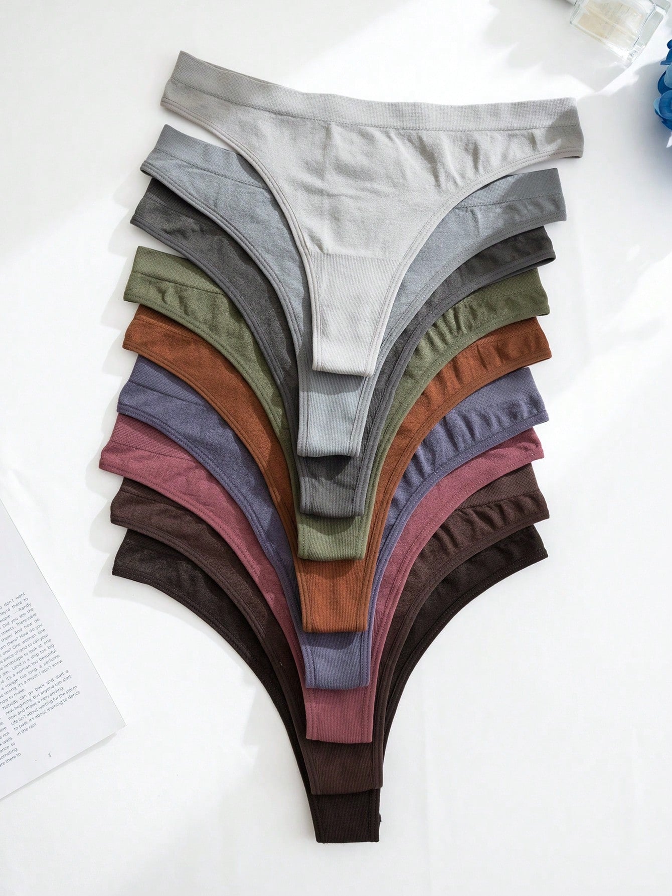 9pcs/Set Seamless Comfortable Thong Panties