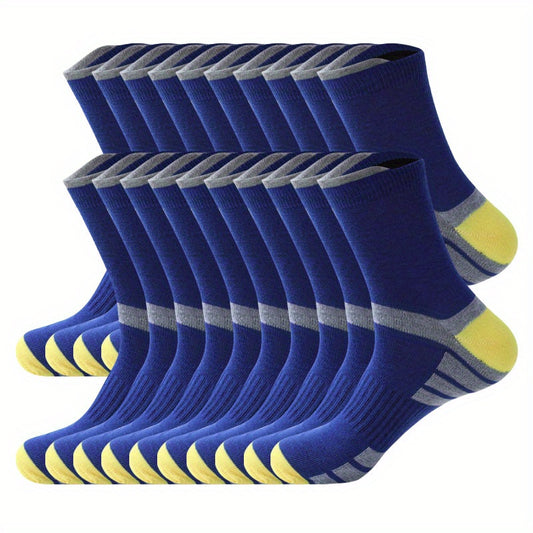 20 Pairs of Long Socks Men's Autumn and Winter Long Socks Autumn Sports Socks Men's Long Socks