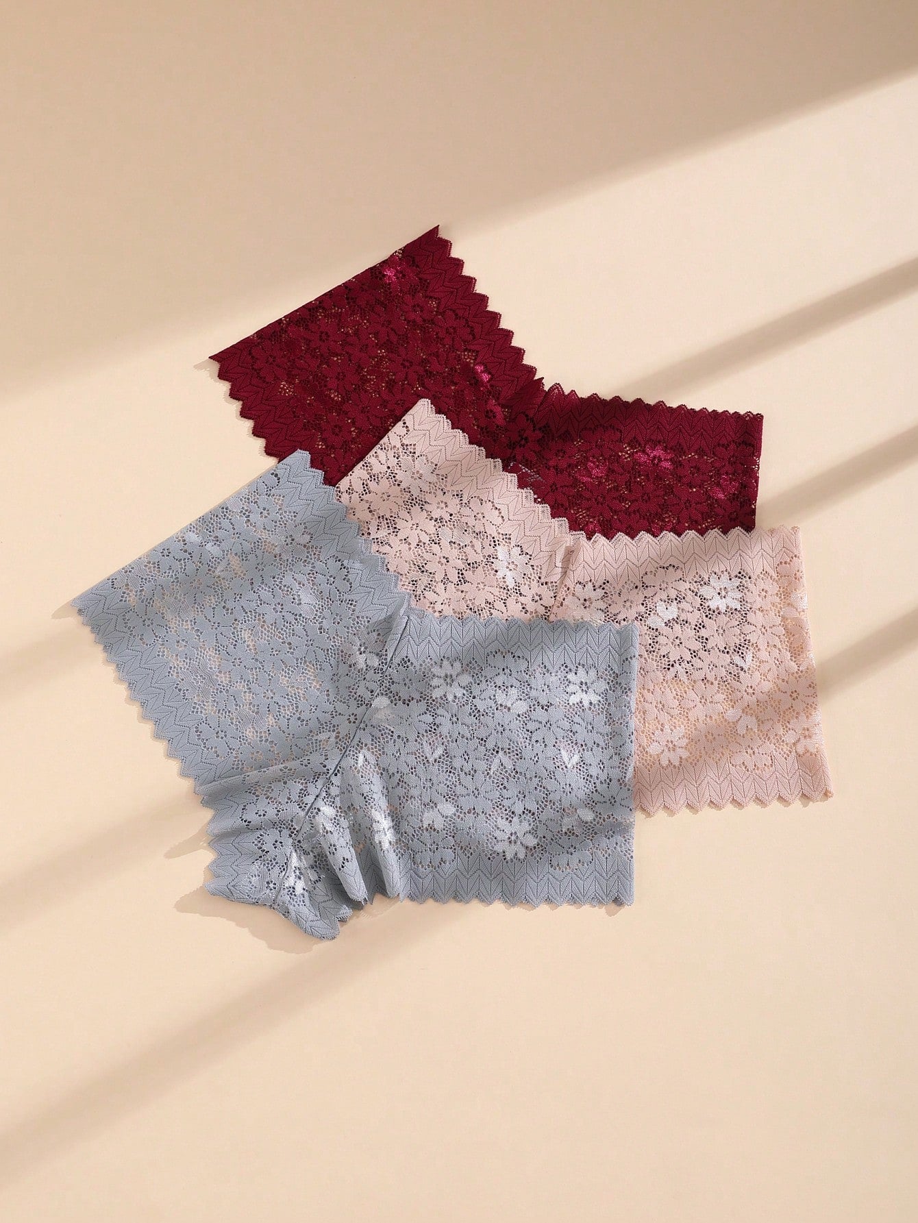 12 PCS Women's Sexy Lace Boxer Shorts Mid Waist Seamless Panties Hollow Out Comfortable And Breathable Sports Underwear Lingerie