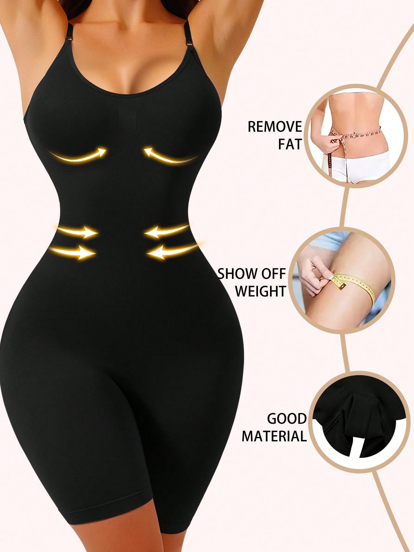 1pc Camel Color Fitted One-Piece Yoga Jumpsuit For Women