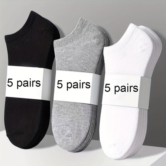 15 Pairs Women’s Breathable Anti-Odor Low-Cut Ankle Socks - Sweat Absorbent Thin Crew Socks, 3 Colors (Black/Grey/White), Soft Seamless Design for Everyday Casual & Office Wear, Comfortable Fit