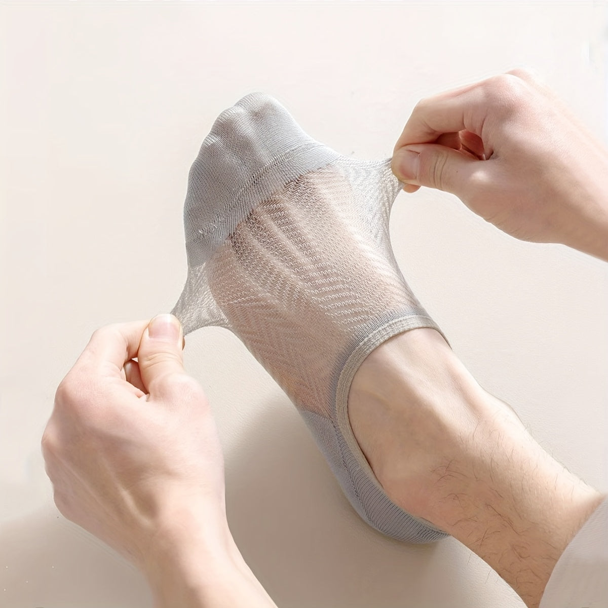 [Summer Fishnet Socks] 7-Pack Thin Summer Men's Fishnet Boat Socks | Solid Color