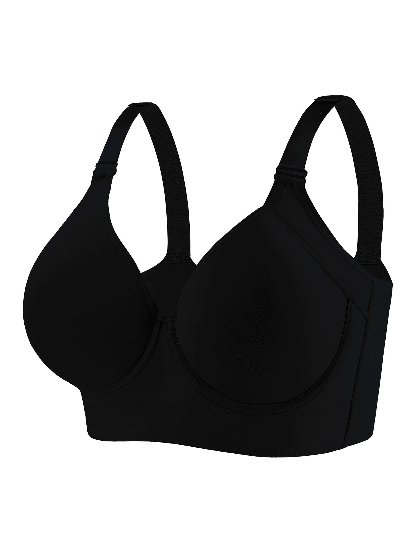 [Seamless Nylon Bra] Seamless Nylon Women's Full Coverage Underwire Bra | Breathable, Solid Color, No Padding, Mature Style Lingerie