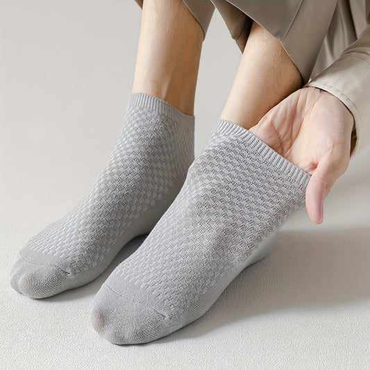 [Soft Bamboo Socks] 10 Pairs Soft Bamboo Fiber Ankle Socks for Men & Women | Comfortable, Non-Strangulation, Solid Color, Light Luxury Design, Perfect for Daily Wear & Gifts