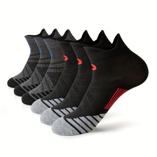 [Compression Athletic Socks] AceFine 6pairs Men's Compression Athletic Socks | Mesh Breathable Moisture Wicking Sweat Wicking Sports Socks