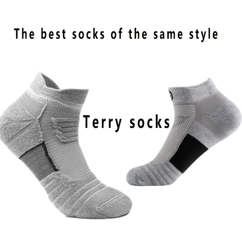[Soft Athletic Socks] 6/12 Pairs Soft Breathable Men's Athletic Socks | Geometric Pattern, Low-Cut Design for Basketball & Football, Comfortable Polyester Blend, Black & White Options, Sports Socks, Sporty Style, Durable Knit