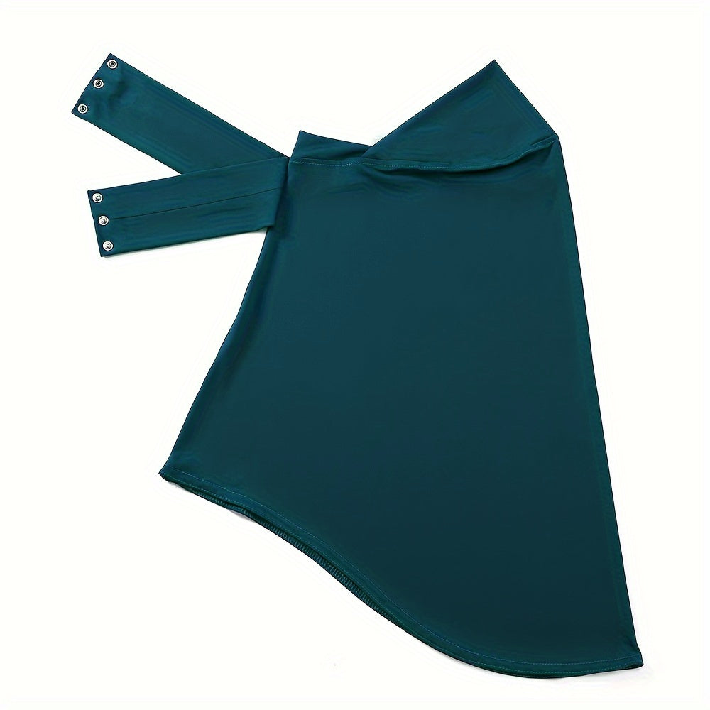1pc Women's Quick-Dry Sweat Cloth Sports Convenient Headscarf with Tie and Button SPORTS HIJABS