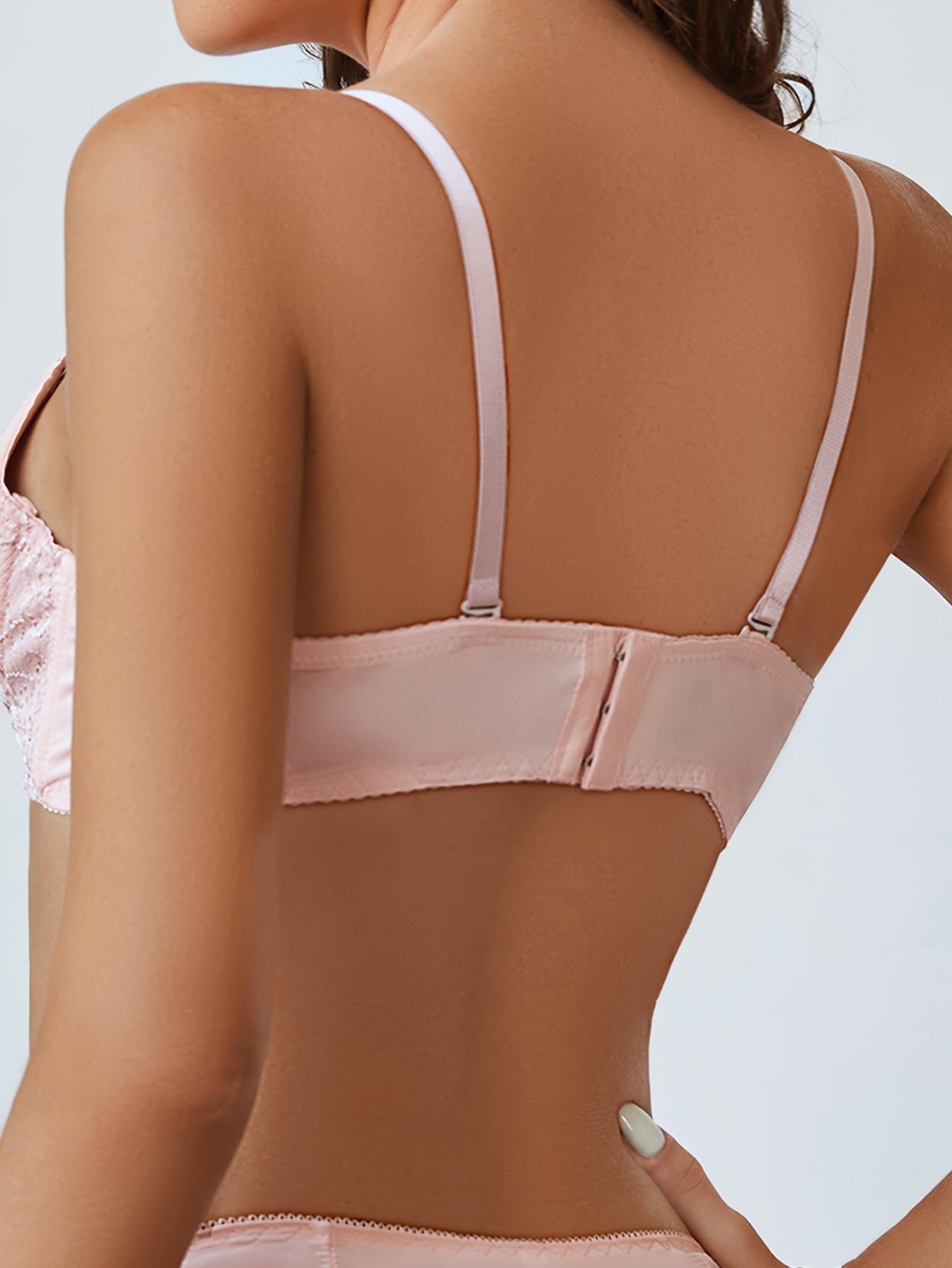 [Sexy Lace Bra] Sexy Lace Push Up Bra - Women's, Color Block Design, No Padding, Underwire, Polyamide 90% Elastane 10%, Knit Fabric, Basic Style, B-Cup, Adult Lingerie