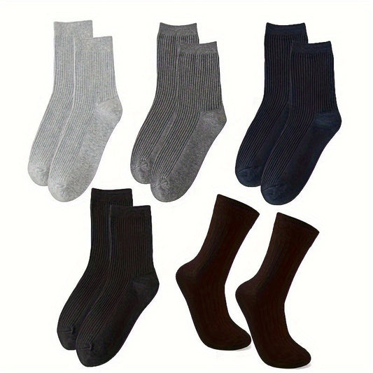 20 Pairs Men's Outdoor Sports Socks - Moisture-Wicking Breathable All-Season Comfort, Elastic Ribbed Cuff for Secure Fit, Multi-Color Pack (Grey/Black/White/Brown) - Hand Wash Only, Everyday Comfort Wear | Minimalist Sock Design | Comfortable Sock Materia