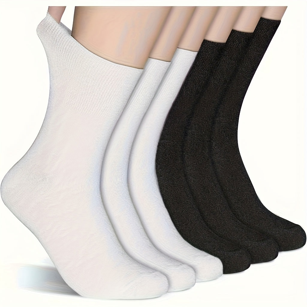 10 Pairs Diabetic Socks - Extra Wide Width, Seamless Toe & Breathable Edge, & - Lace-Free Opening, Elastic Comfort Fit - Ideal for Men & Women, Elderly - Diabetes, Neuropathy, Swelling - Medical Socks (10-Pair Pack) - Hand Wash or Dry Clean, Solid Color,