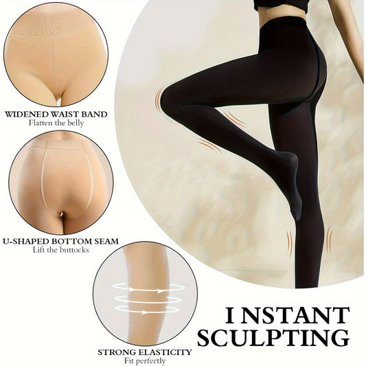 1/2pcs of spring and summer pantyhose spring and autumn thickened pantyhose velvet and fleece heat can be worn outside with versatile thick black autumn and winter warm leggings