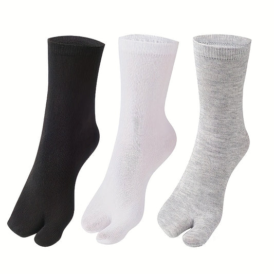 10 Pairs Men'S And Women'S Two-toed Socks, Clog Socks, Sweat-absorbing And Breathable, Two-toed Full Socks