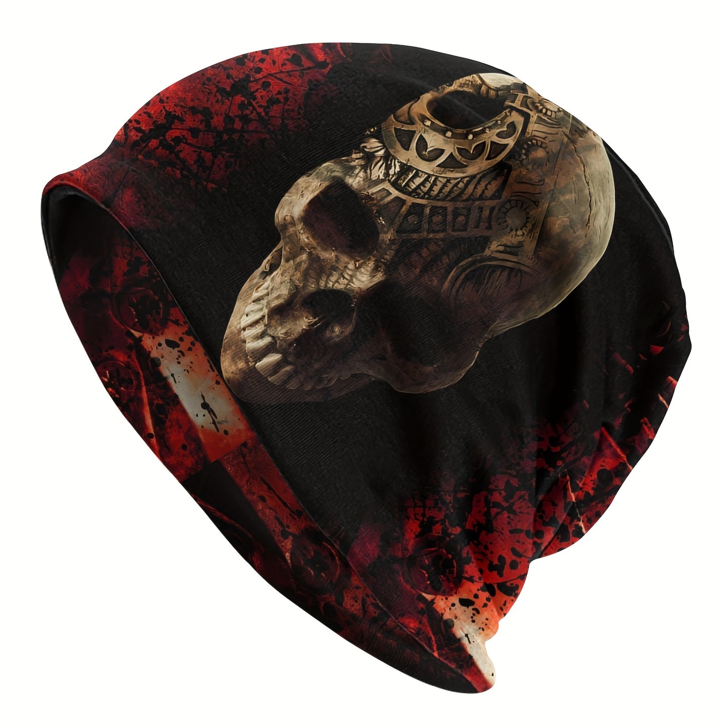 1pc Gothic Skull Bonnet Hats Men' Thin Windproof Skullies Beanies Hat For Autumn Spring, Ideal choice for Gifts